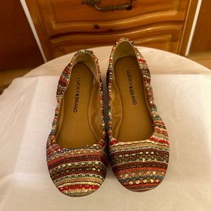Lucky Brand Multi-Colored Size 7 Medium,Ballet Flats